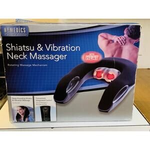 Heated Shiatsu Neck Massager w/ Vibration by Homedics NMS-350 Wired Tested